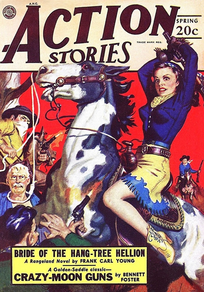 Cover of the pulp magazine ACTION STORIES from Spring 1950.