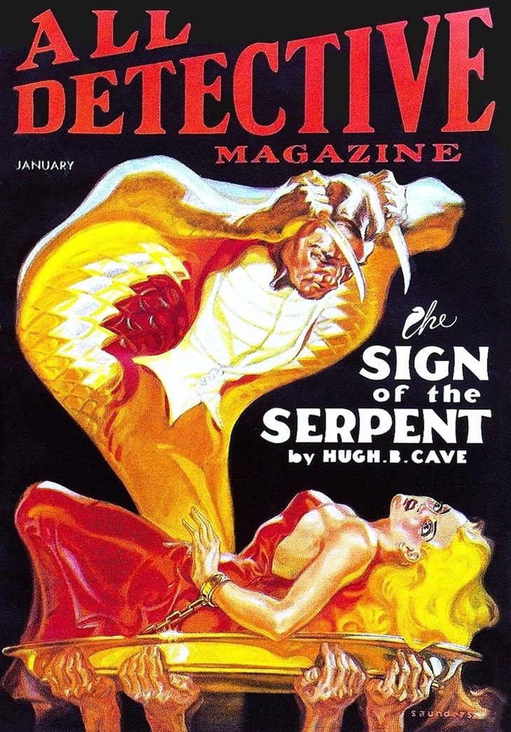 Cover of the pulp magazine ALL DETECTIVE MAGAZINE from January 1935.