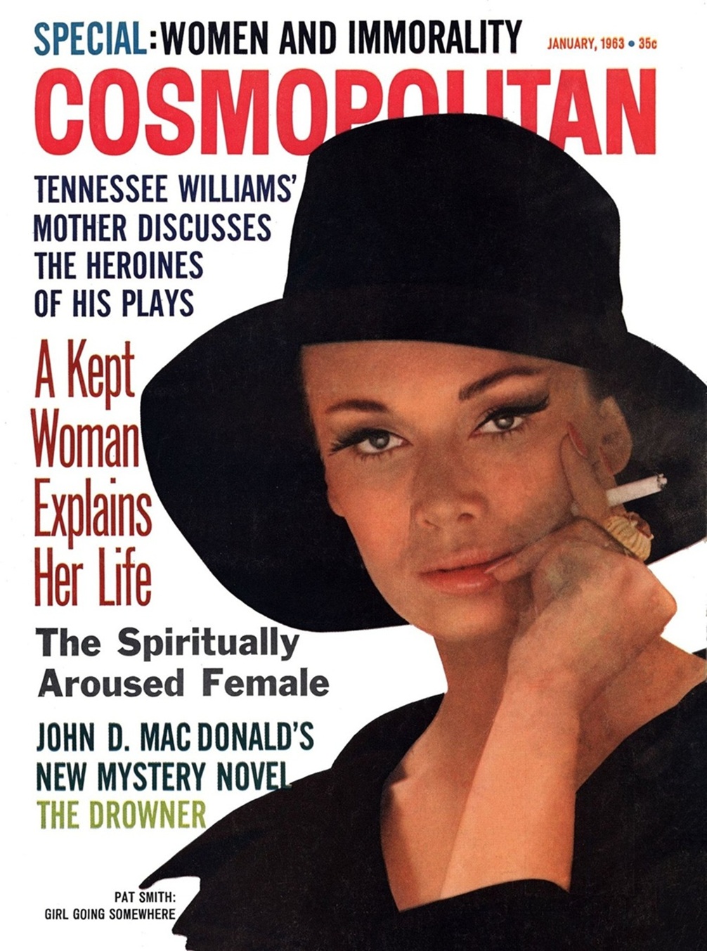 This image is a link to the PDF of the magazine COSMOPOLITAN from January 1963.