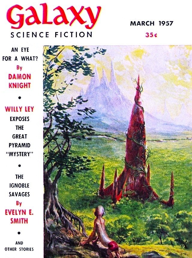 Cover of the science fiction magazine GALAXY from March 1957.
