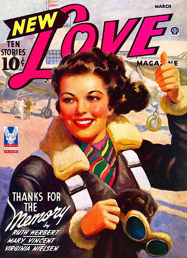 Cover of the pulp magazine NEW LOVE from March 1943.