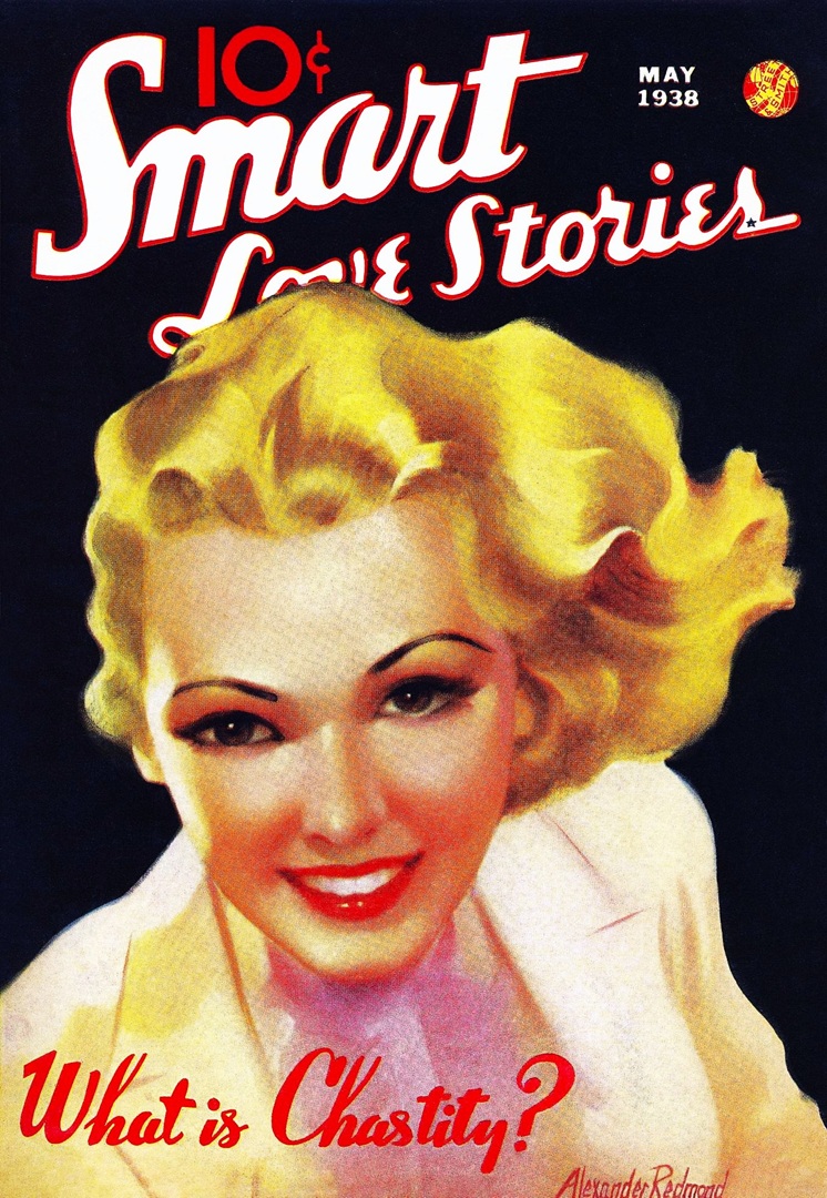 Cover of the pulp magazine SMART LOVE STORIES from May 1938.