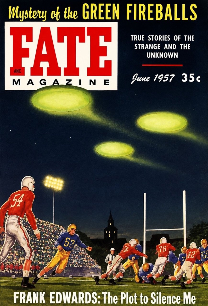 This image is a link to the PDF of the magazine FATE from June 1957.