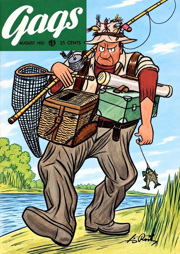 This image is a link to the PDF of the magazine GAGS from August 1951.