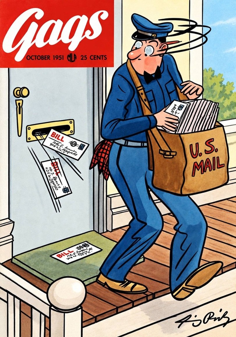 This image is a link to the PDF of the magazine GAGS from October 1951.