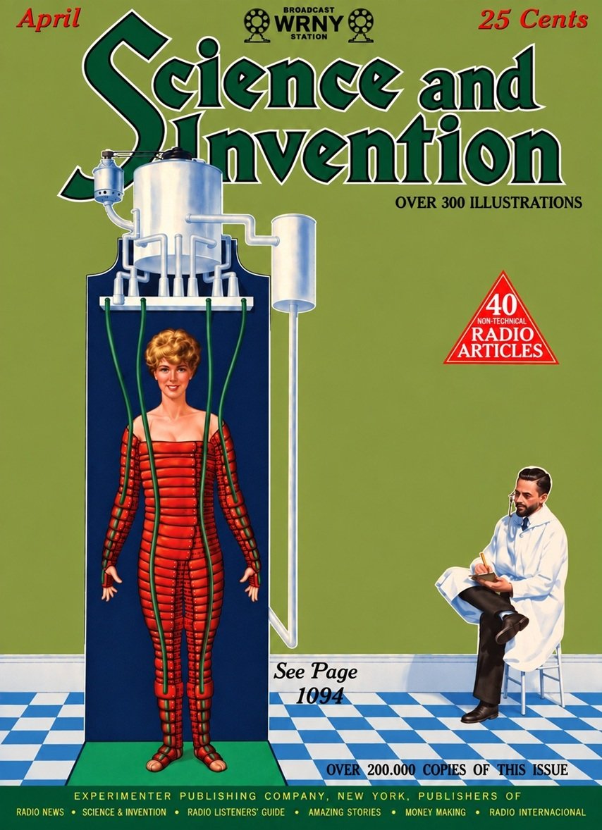 Cover of the magazine SCIENCE AND INVENTION from April 1927.