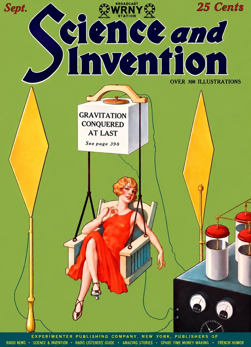 Cover of the magazine SCIENCE AND INVENTION from September 1927.