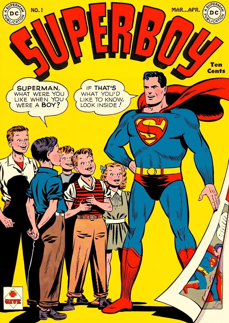 This image is a link to PDFs of the comic book SUPERBOY.