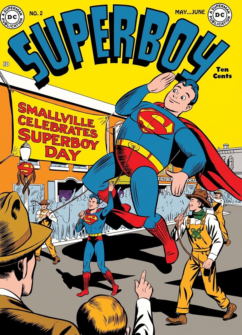 This image is a link to the PDF of the comic book SUPERBOY from May 1949.