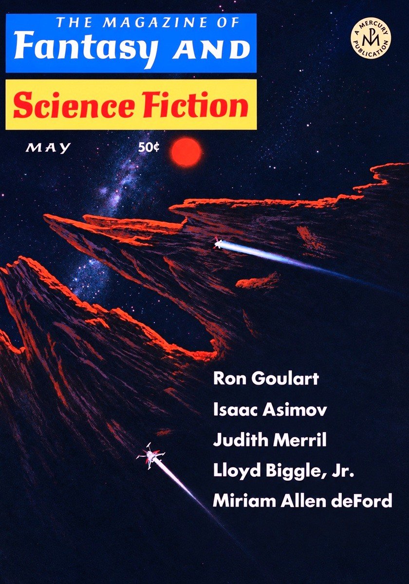 Cover of the periodical THE MAGAZINE OF FANTASY AND SCIENCE FICTION from May 1966.