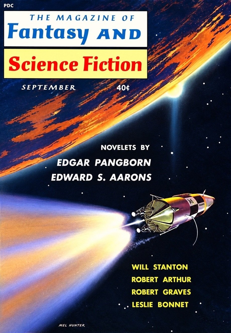 Cover of THE MAGAZINE OF FANTASY AND SCIENCE FICTION from September 1959.