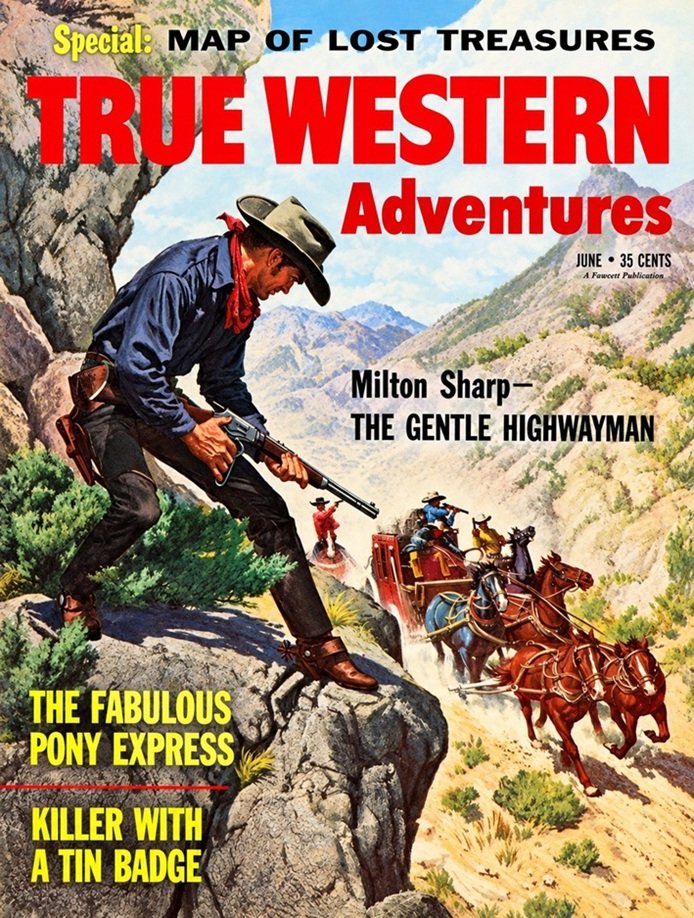 Cover of the magazine TRUE WESTERN ADVENTURES from June 1960.