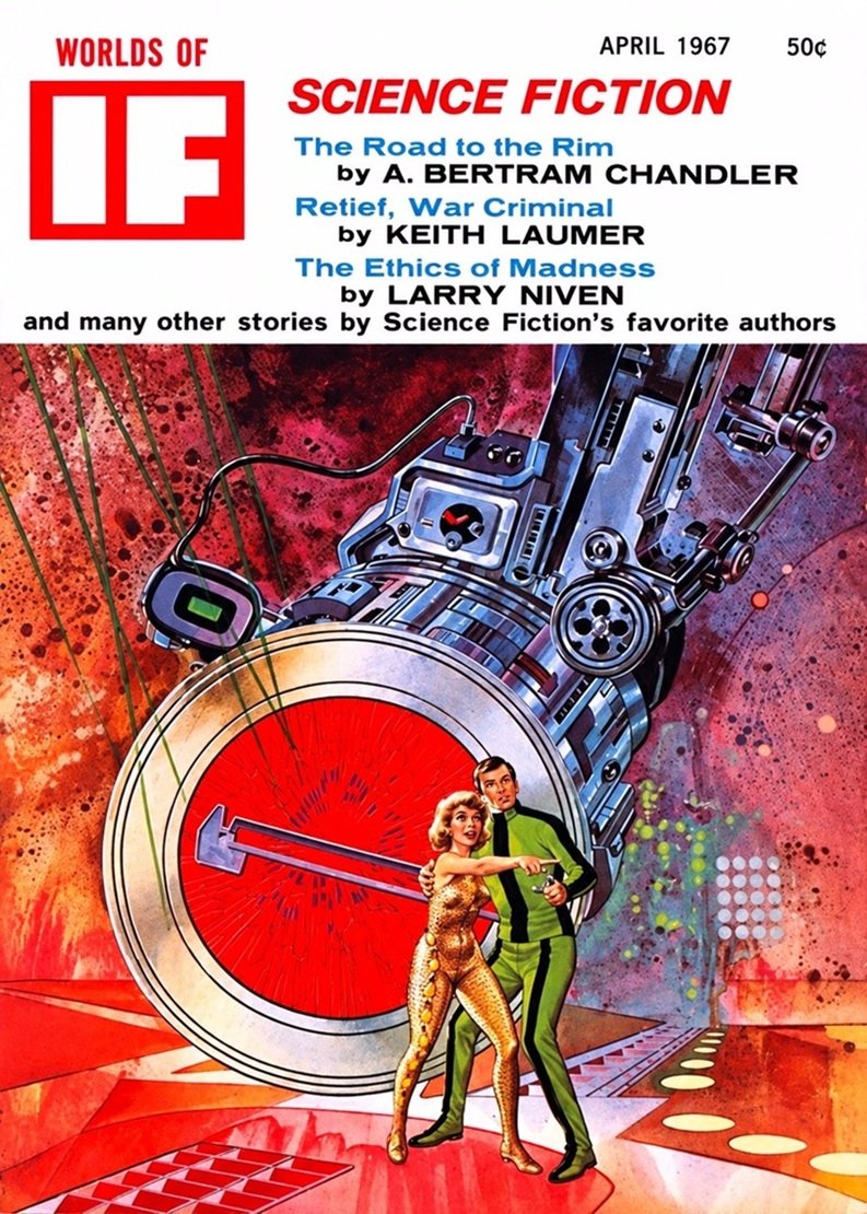 Cover of the science fiction magazine WORLDS OF IF from April 1967.