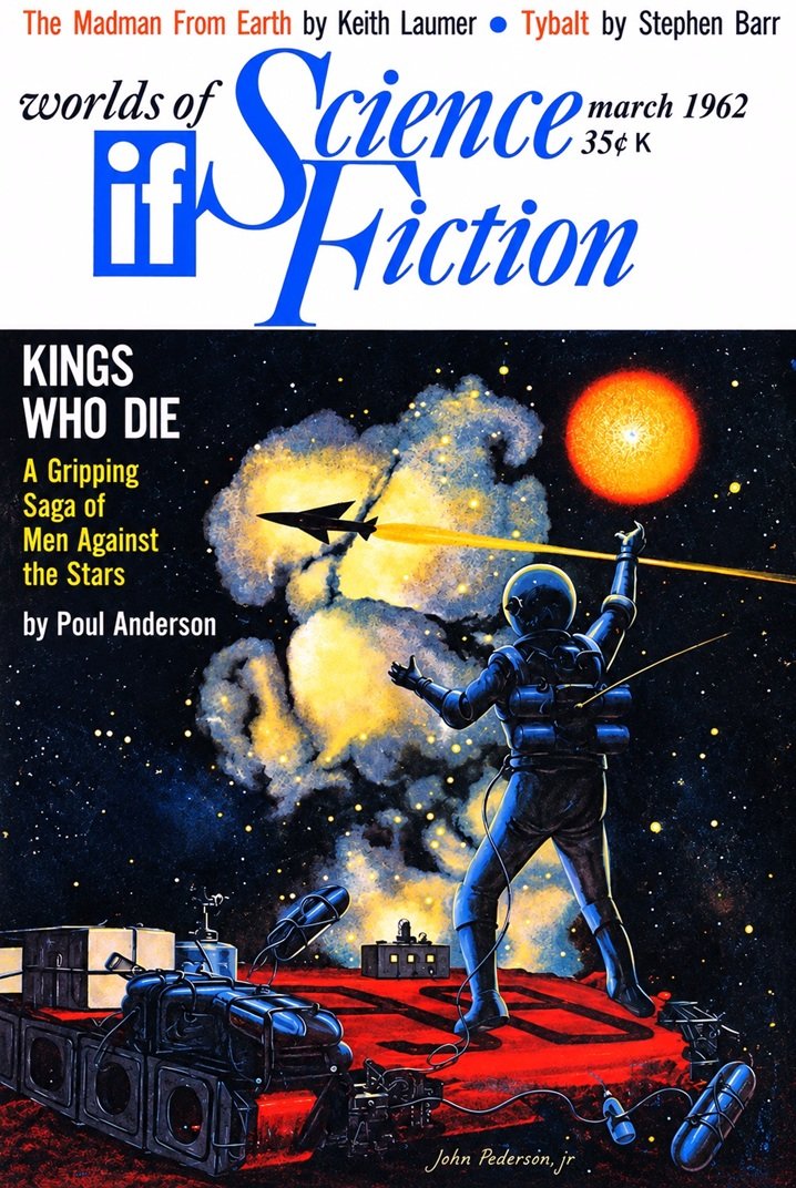 Cover of the sci fi magazine WORLDS OF IF from March 1962.