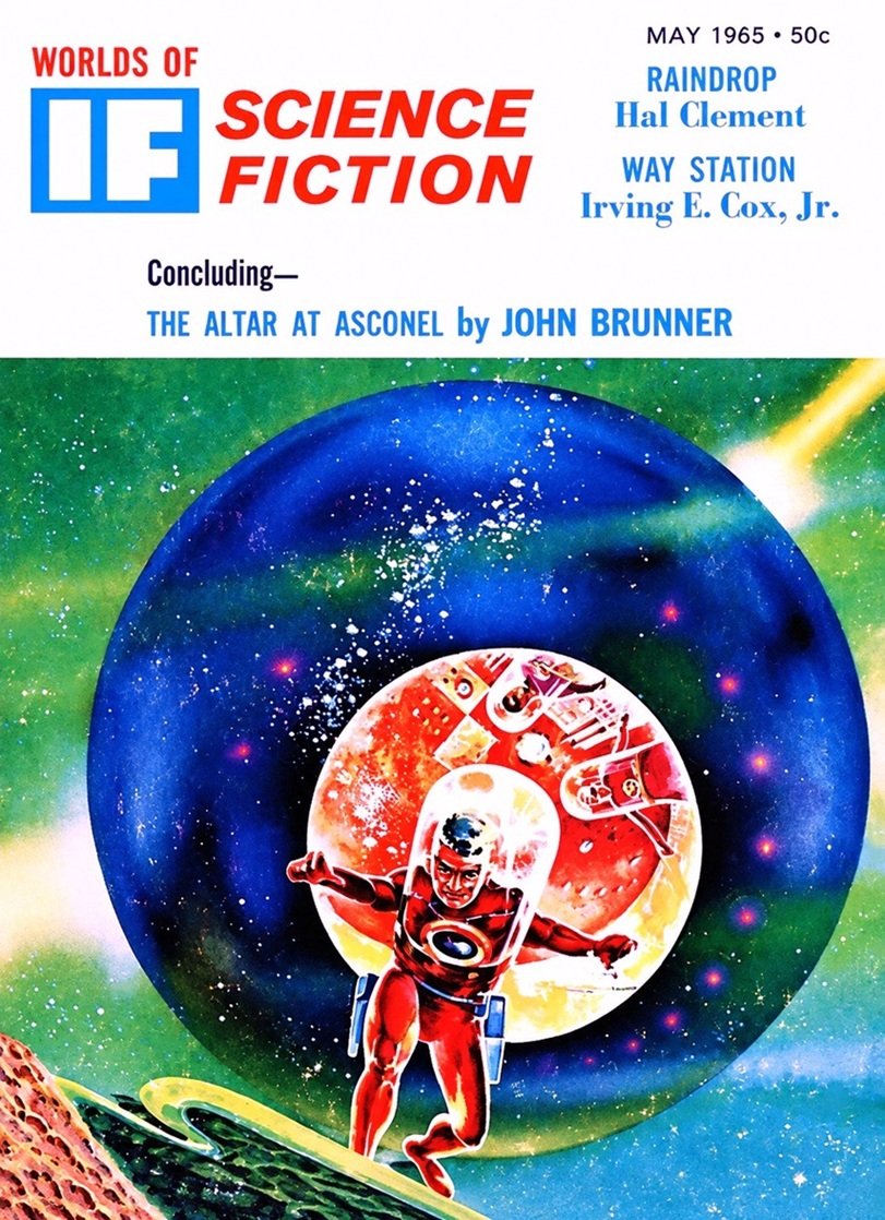 Cover of the sci fi magazine WORLDS OF IF from May 1965.