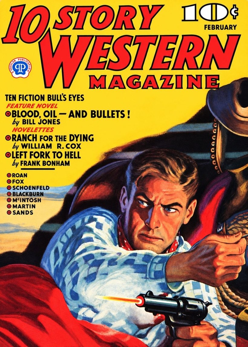 This image is a link to the PDF of the pulp magazine 10 STORY WESTERN from February 1942.