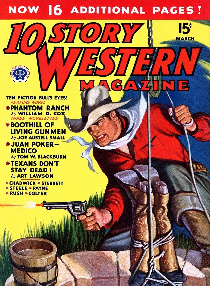 This image is a link to the PDF of the pulp magazine 10 STORY WESTERN MAGAZINE from March 1944.