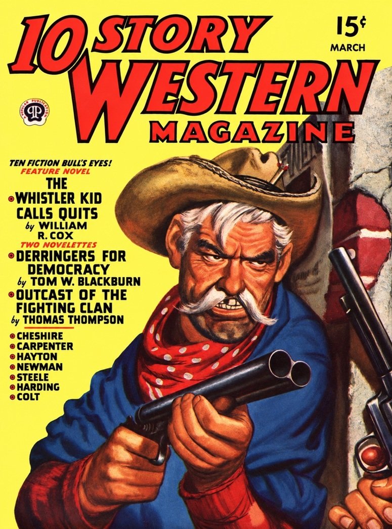 This image is a link to the PDF of the pulp magazine 10 STORY WESTERN MAGAZINE from March 1947.