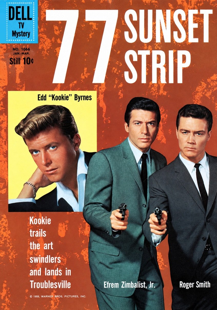 This image is a link to the PDF of the comic book 77 SUNSET STRIP from January 1960.