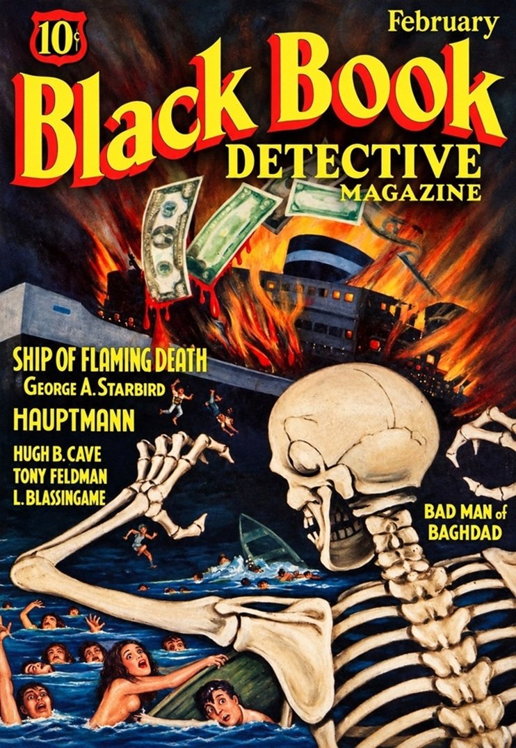 Cover of the periodical BLACK BOOK DETECTIVE MAGAZINE from February 1935.