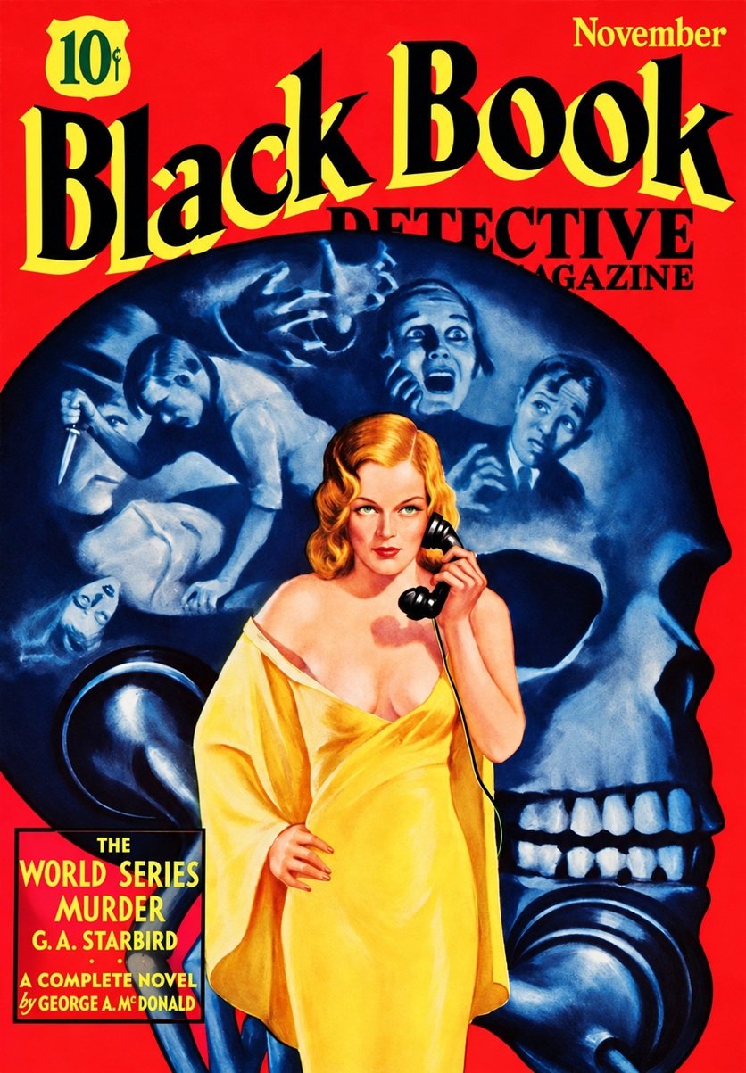 Cover of the periodical BLACK BOOK DETECTIVE MAGAZINE from November 1934.