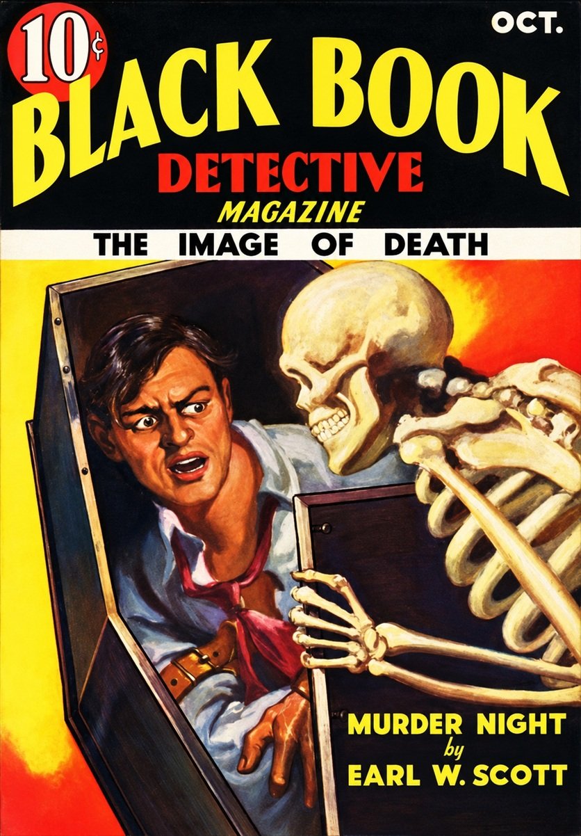 Cover of the periodical BLACK BOOK DETECTIVE MAGAZINE from October 1933.