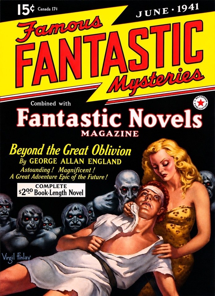 Cover of the magazine FAMOUS FANTASTIC MYSTERIES from June 1941.