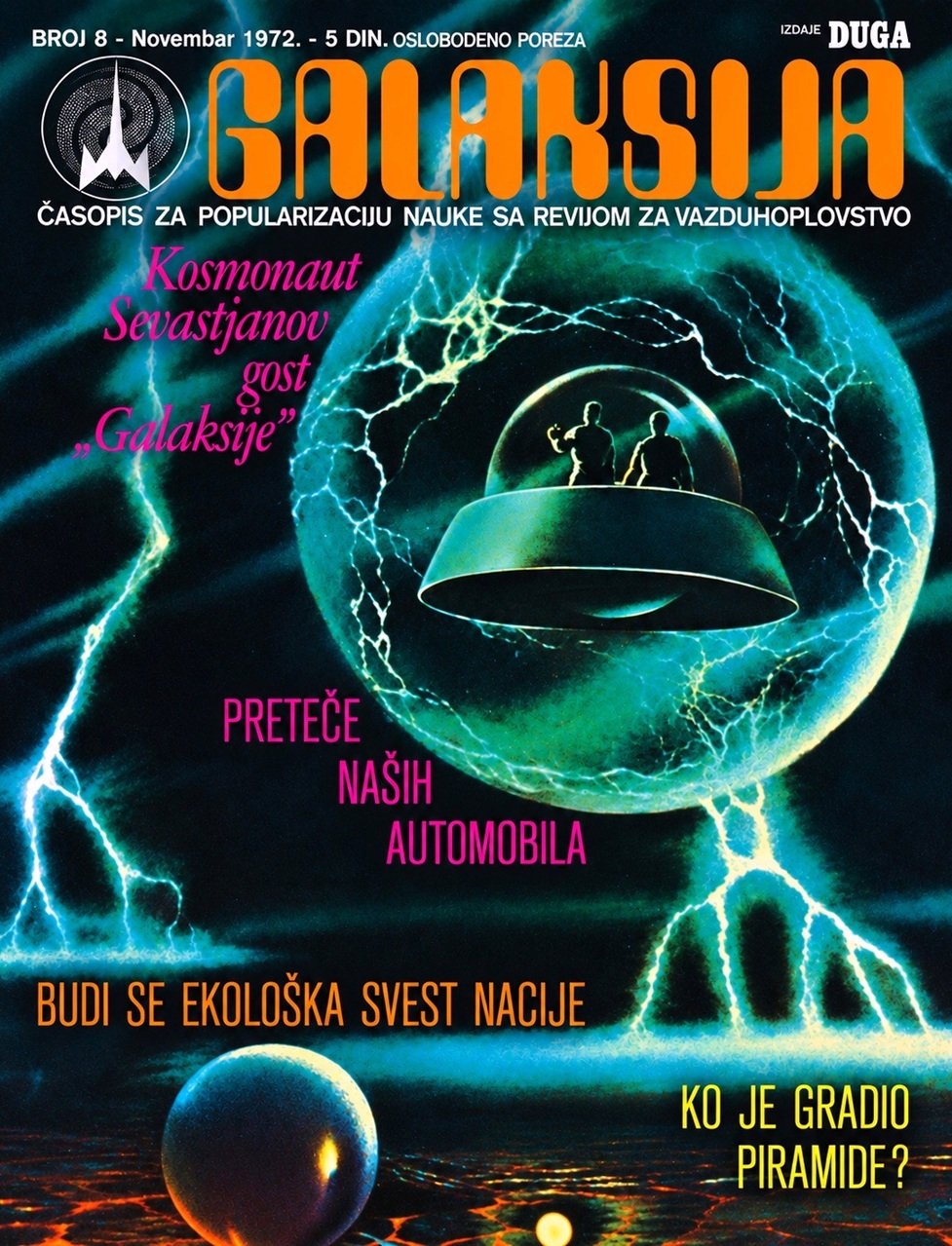 Cover of the magazine GALAKSIJA from November 1972.