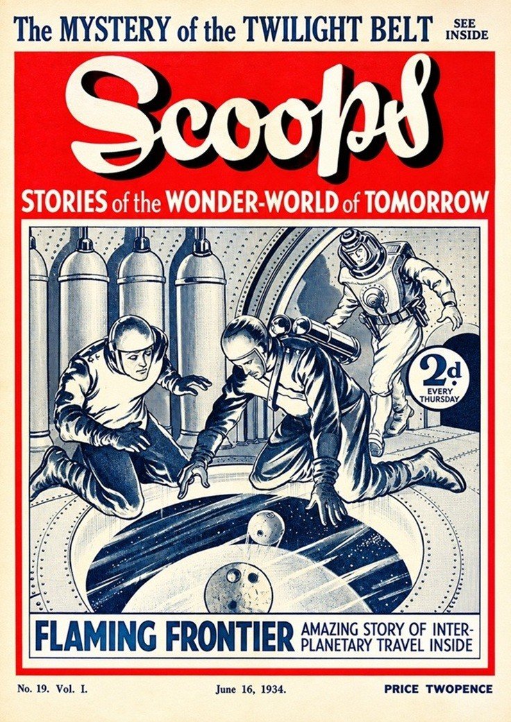 Cover of the science fiction magazine SCOOPS from June 16, 1934.