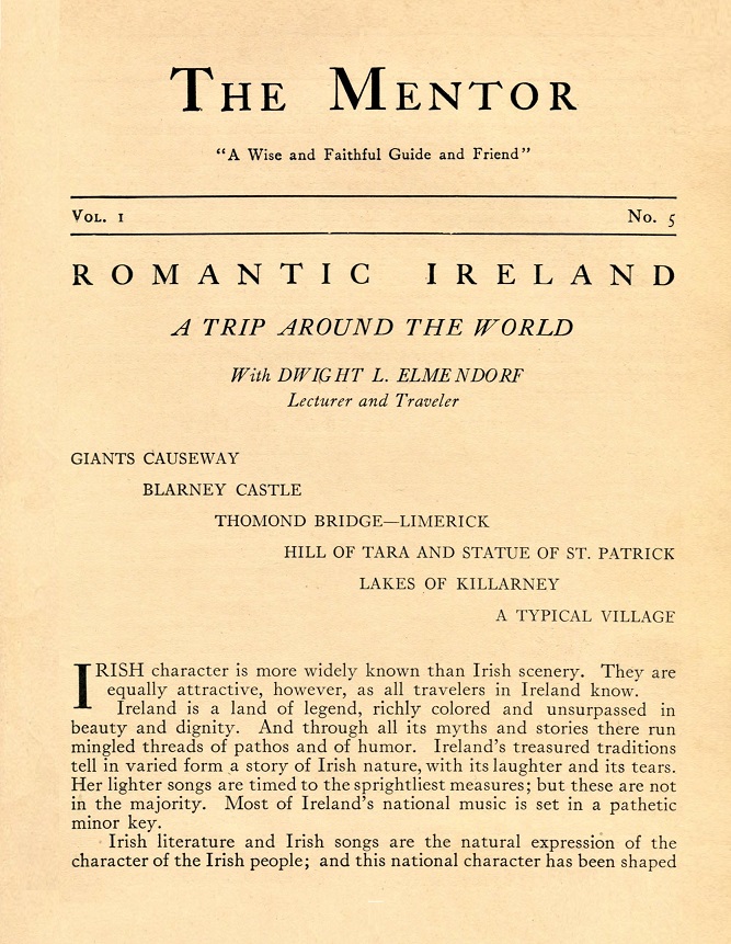 THE MENTOR - ROMANTIC IRELAND - 1913