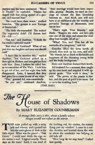 THE HOUSE OF SHADOWS By Mary Elizabeth Counselman - from Weird Tales, April 1933