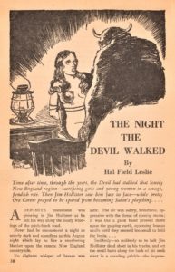 THE NIGHT THE DEVIL WALKED - By Hal Field Leslie