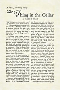 THE THING IN THE CELLAR - By David H. Keller