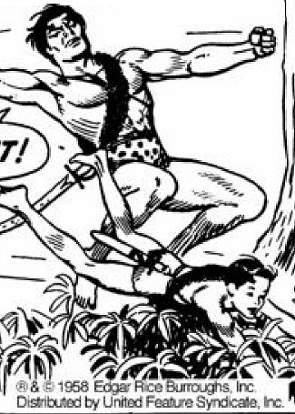 TARZAN COMIC STRIPS - 1958